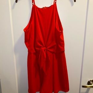 Fabrik Red Tie Romper